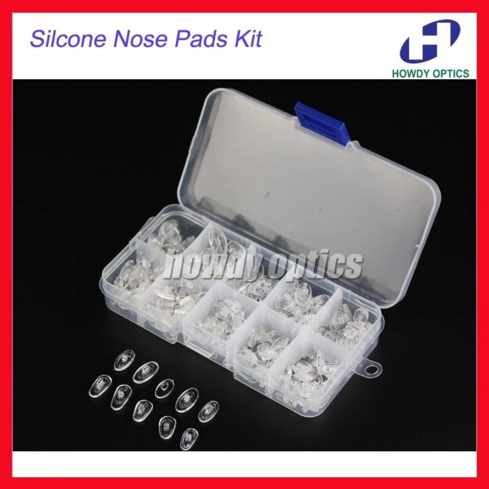 10 Kinds of Quality Silicone Nose Pads Glasses Nose Pads Case Eyeglasses Nose Pads Kit