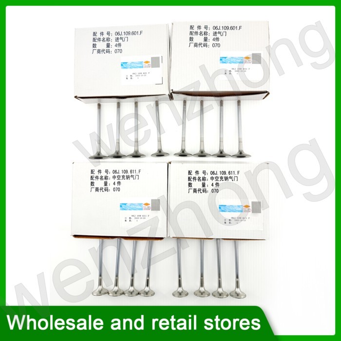 16 pcs  EA888 Gen3 Engine Intake Exhaust Valves Set For A4  Golf Jetta 2.0T 1.8T 06J109601F 06J1096