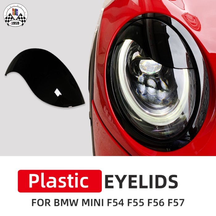 Brand New ABS Plastic Glossy And Matt Black Color Angry Eyelid For Mini Cooper F54 F55 F56 F57 2 Pc