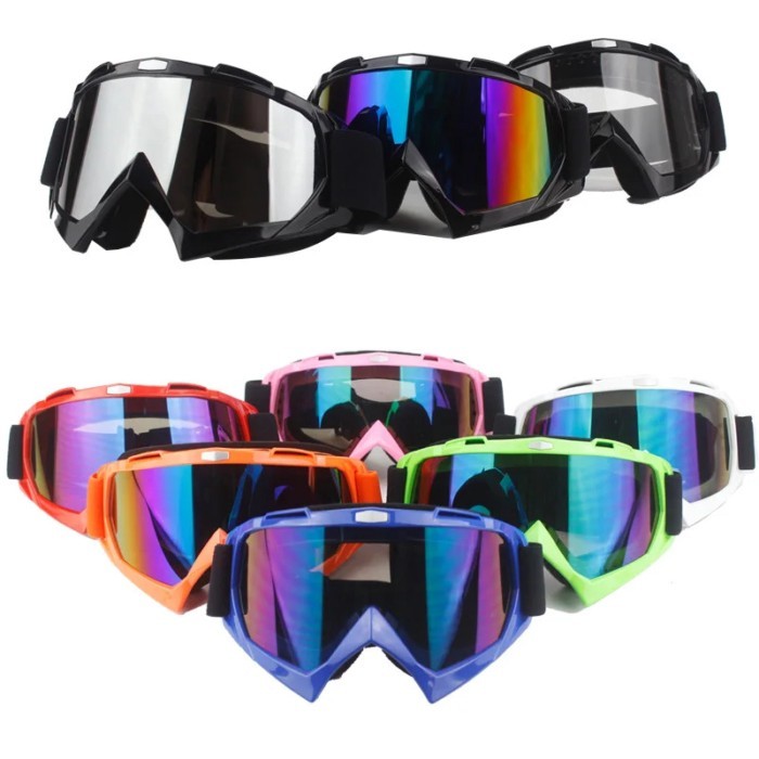 Adult  Motocross Goggles Motorcycle goggles Glasses ATV Clear Lens Ski Helmet Googles Off-road for