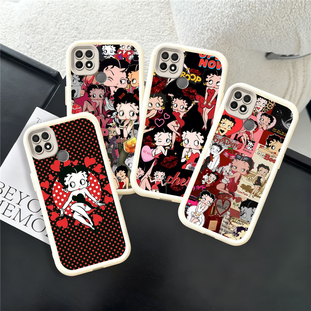 WB21 Betty Girl Boop soft Casing สําหรับ Hp ชุบ OPPO Note GT C65 60 8 A3X 6 A3 C63 5G TPU วัสดุ