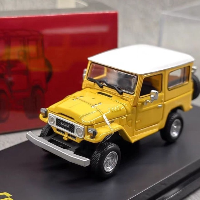 Hobbyfans 1/64 LAND CRUISER FJ40 Toyota LAND Cool Luzawa FJ40 โมเดลรถโลหะผสมออกจากโมเดลรถพิมพ์
