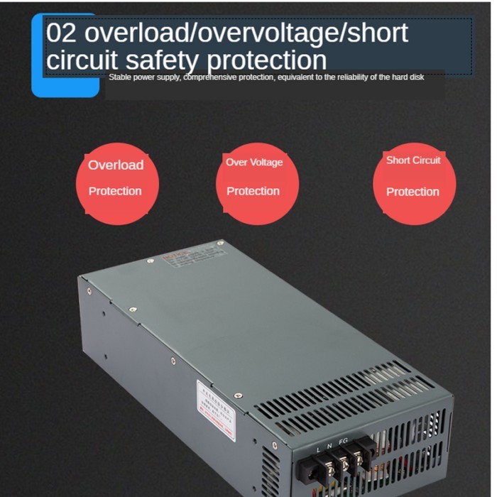 2000W Adjustable Switching Power Supply 12V 24V 36V 48V 60V 72V 110V 220V 160A 83V 55A 41A 33A 27A
