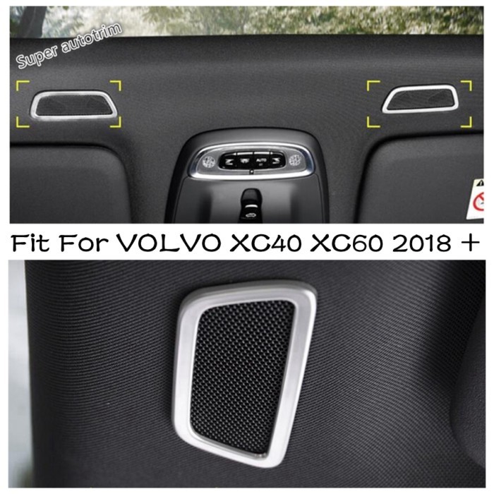 Car Front Roof Speaker Loudspeaker Horn Frame Decorative Sequins Cover Trim For VOLVO XC40 XC60 201