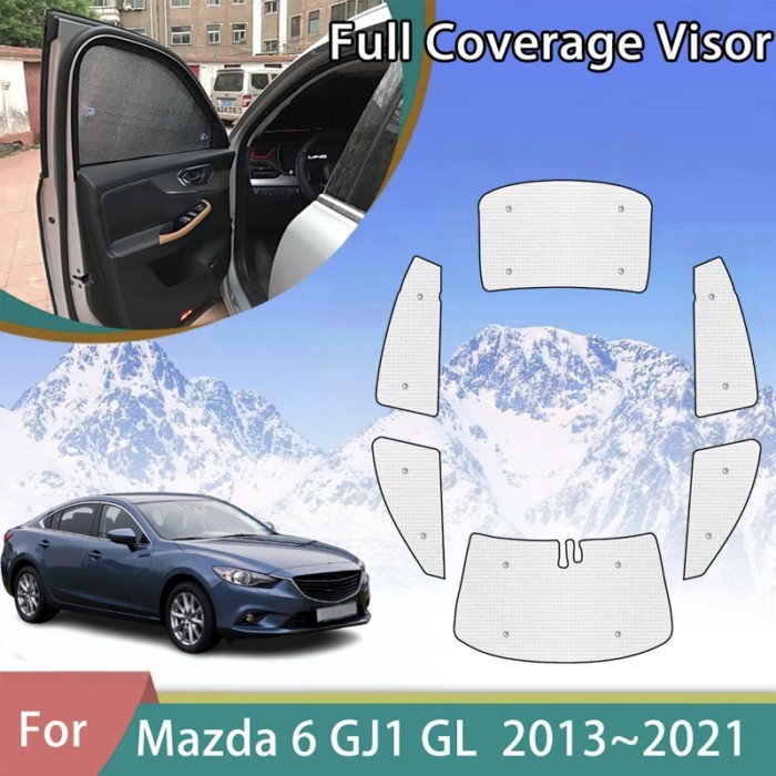 Car Full Coverage Sunshade For Mazda 6 Mazda6 GJ1 GL 2013~2024 Anti-UV Auto Accessories Window Deco