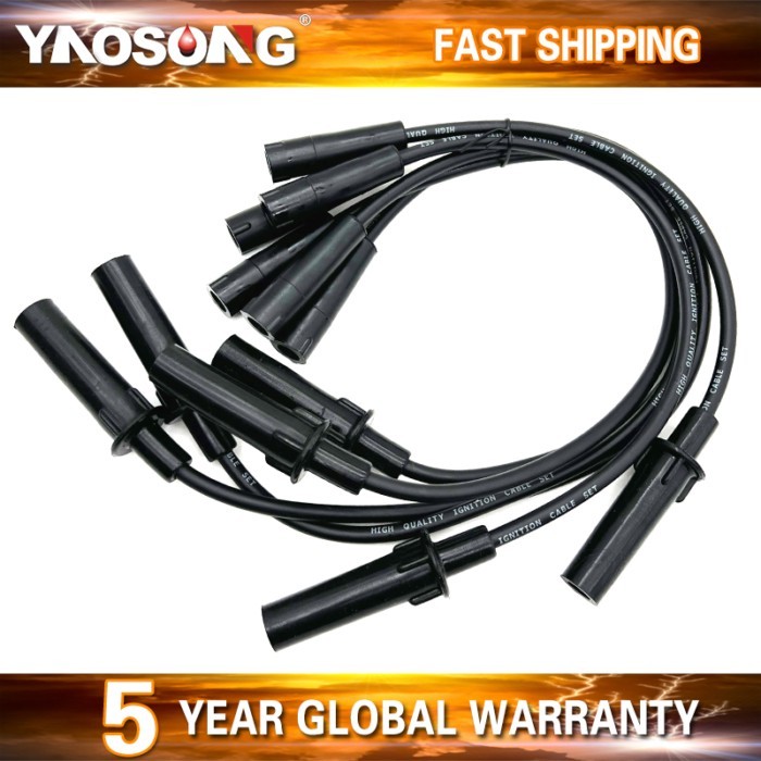 6Pcs For Dodge Grand Caravan 3.3L/ 3.8L Chrysler 3.8L Spark Plug Wires 5019593AA 6716137 7B0905409
