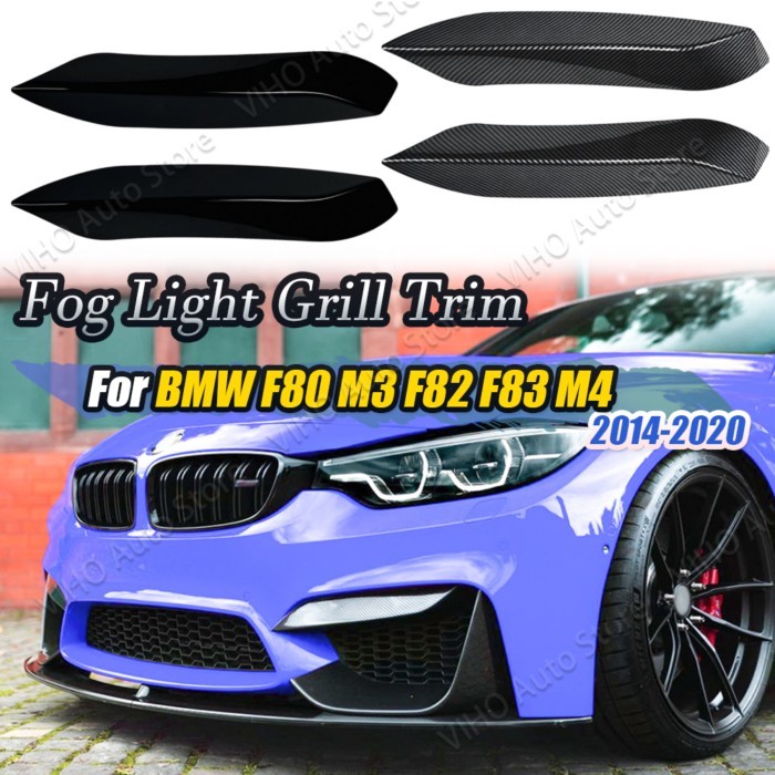 For BMW 3 Series 4 Series F80 F81 F82 F83 M3 M4 2014-2020 Car Front Bumper Side Splitter Spoiler Bo