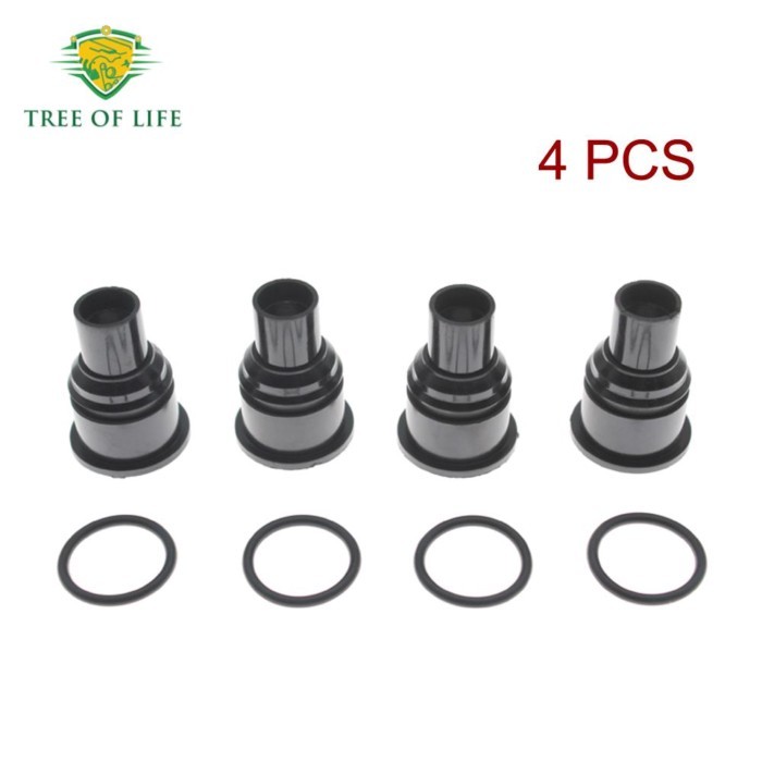 4X Fuel Injector Spacer Cup with O-ring For Toyota 4Runner 2.7L 2TR-FE 2010-2012 Land Cruiser PRADO