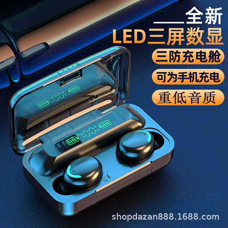 F9.m90pro ชุดหูฟังบลูทูธไร้สายจอแสดงผล LED Touch กีฬา TWS Binaural Universal