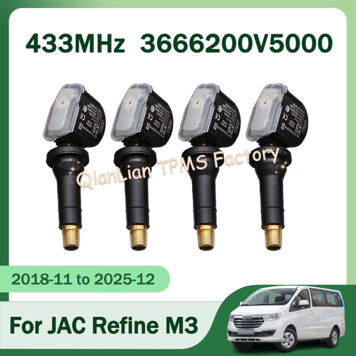 1/4pcs 433MHz 3666200V5000 Tyre Pressure Monitoring System TPMS Sensor For JAC Refine M3 M4 E4 R3 S