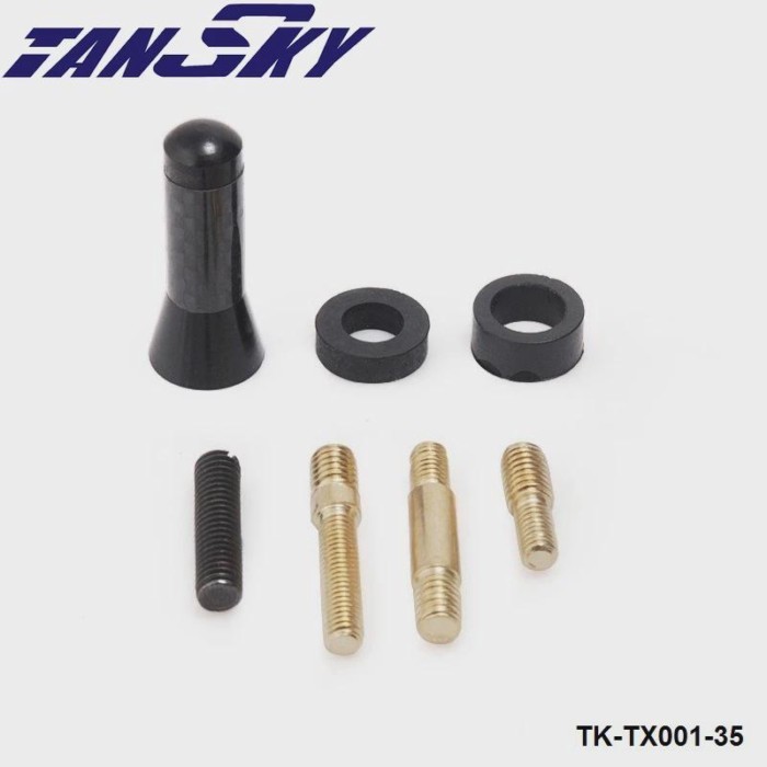 TANSKY Black Carbon Fiber 3.5cm Length Car Antenna Radio For Jeep Wrangler TJ 87-06 TK-TX001-35