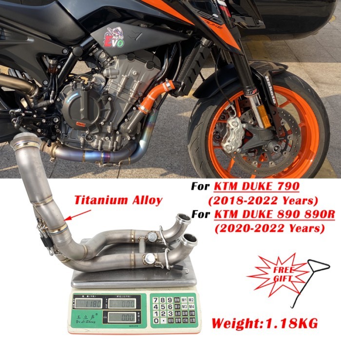 For KTM DUKE790 DUKE890 DUKE 790 890 890R 2018 - 2023 Motorcycle Exhaust Escape Modified Muffler Ti