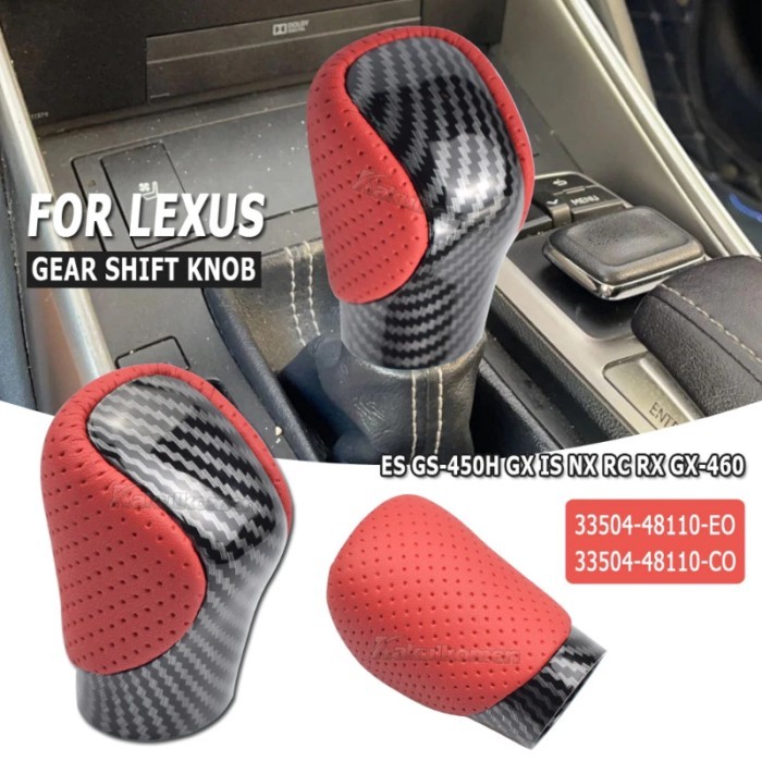 AT Leather Gear Shift Knob For Lexus ES350 GS300 GS350 GX460 NX300 IS250 IS350 RX350 RC300 RC350 PO