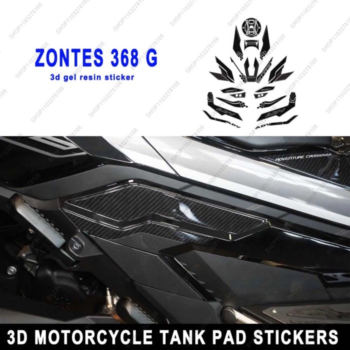 New Zontes 368 G Sticker Motorcycle Accessories 3D Epoxy Resin Sticker kit For Zontes 368 G 2025 No