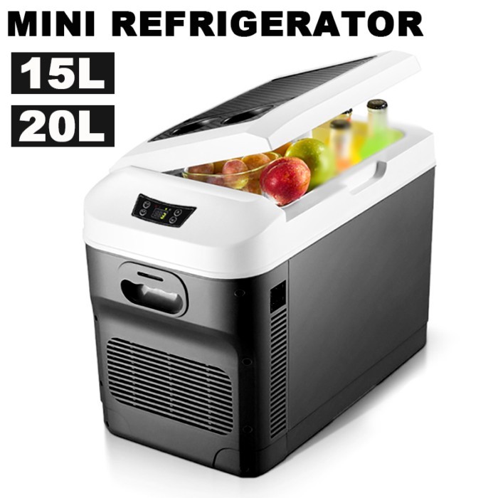 15L,20L Mini Car Refrigerator Digital Display Screen Outdoor Camping Picnics Car Refrigerator Dual