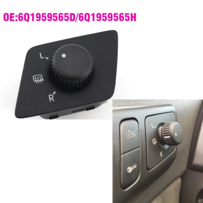 Adjust Knob Side Mirror Switch For VW Polo 2001 - 2010 6Q1959565D 6Q1 959 565D 565H