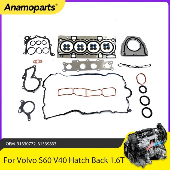 Engine Parts Full Head Gasket Set Fit 1.6 T For 11-15 Volvo S60 T4 V40 Hatch Back 1.6T B4164T l4 GA