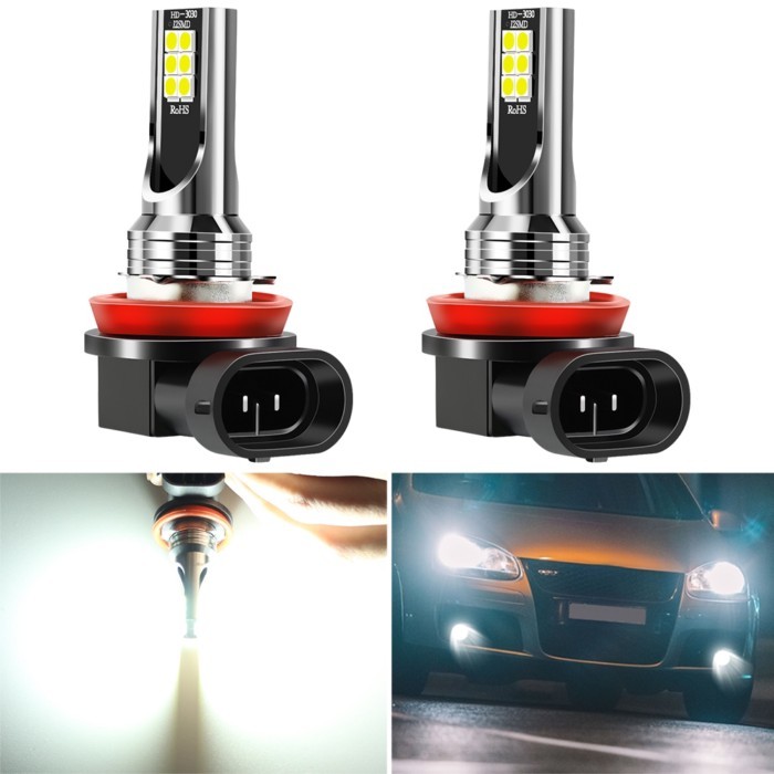 2pcs H8 H11 Car CSP LED Fog Lights Bulbs For Audi A1 A2 A3 A4 A5 A6 A7 A8 Q2 Q3 Q5 Q7 S3 S4-S8 TT T