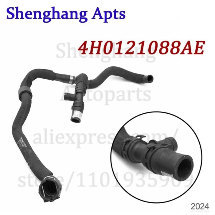 Engine Coolant Water Hose Antifreeze Pipe For Audi A8 S8 2010-2017 4H0121088AE,4H0-121-088-AE