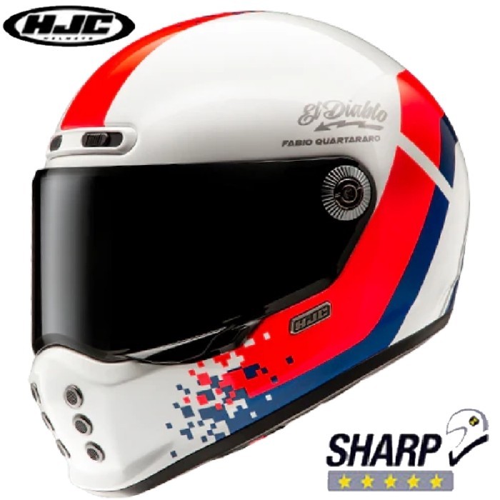 Original HJC V10 Motorcycle Helmet Retro Full Face Racing Off-road Helmet Men Women Cascos Para Mot