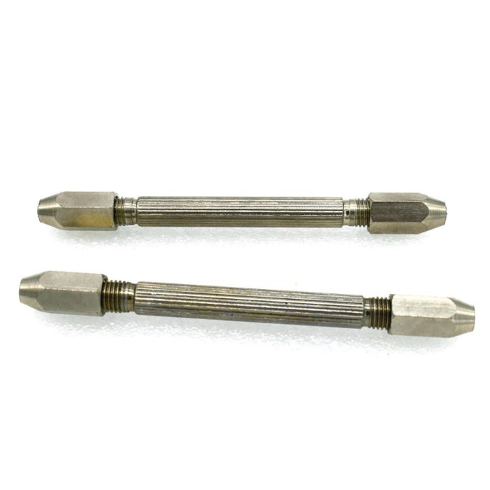 2PCS Double Ended Mouth Pin Vise Hand Drill Wire Gauge Bit Holder Twisting pin vise