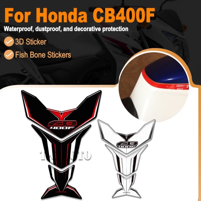 For Honda CB400F CB 400F 400 F Motorcycle Fuel Oil Tank Pad Protector Stickers Tank Knee Pad Fish B