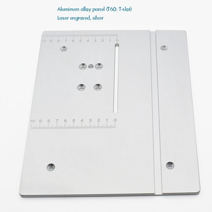 T60 Aluminum Router Table Insert Plate, 240 x 200x6mm, Made of Aluminum Alloy, Durable, for Table S