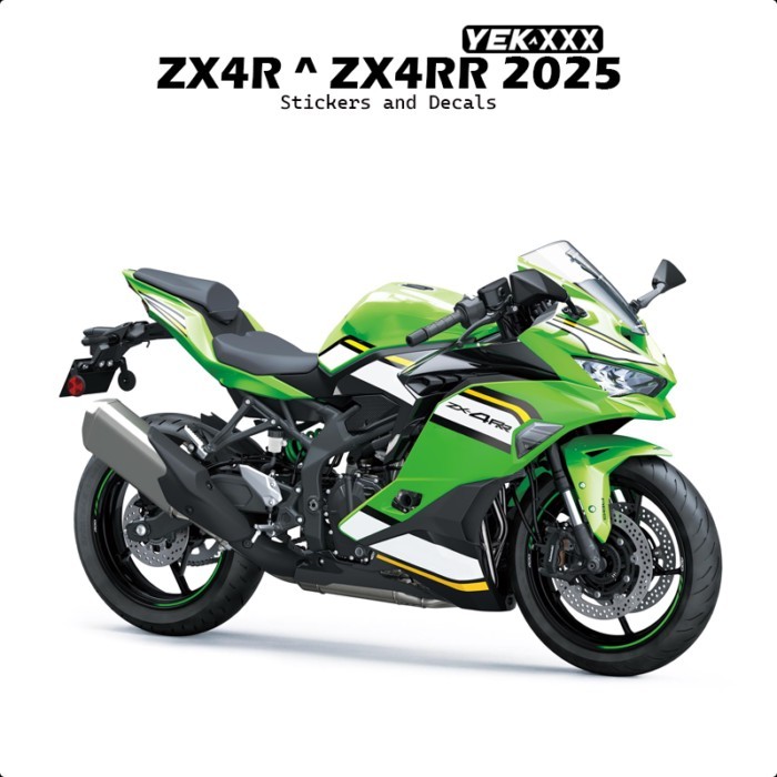 ZX4R 4RR 2025 New Fairing Decal Sticker For Kawasaki ZX-4R ZX-4RR 2021-2024 - ZX4R ZX4RR Logo Repli