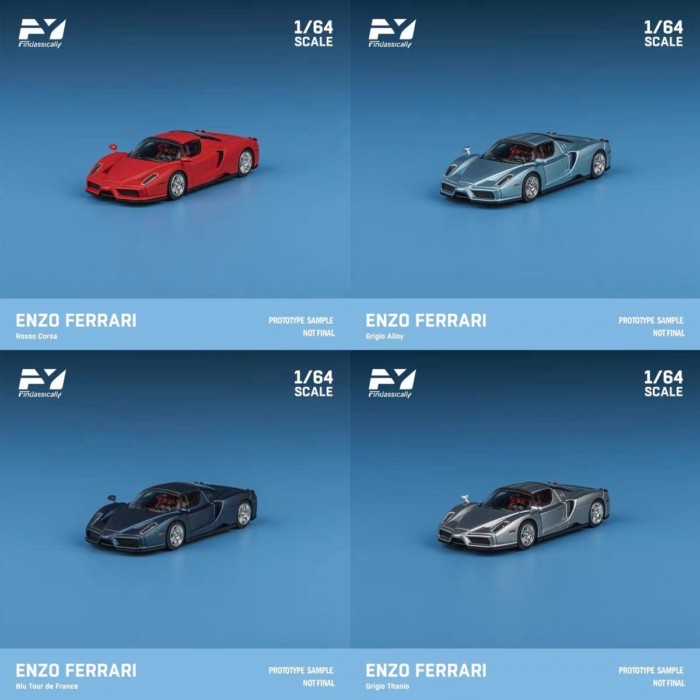 Findclassically FY 1: 64 Ferrari Leap Horse Enzo Enzo Enzo โมเดลรถโลหะผสม