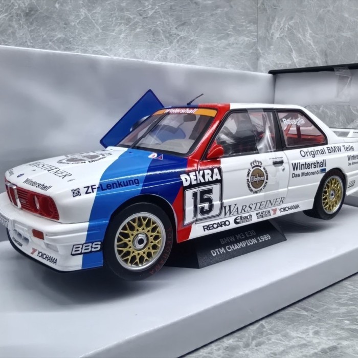 SOLIDO 1/18 BMW E30 M3 #15 1989 Racing Model Alloy Open พวงมาลัยประตูซ้ายขวา