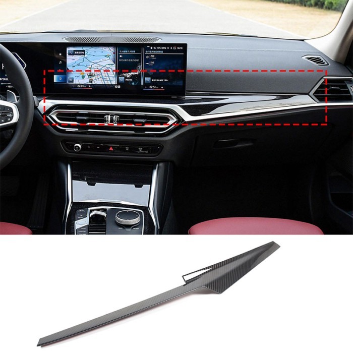 ABS Carbon Fiber Interior Center Console Dashboard Panrel Trim Strips Cover For BMW 3 4 Series i3 G