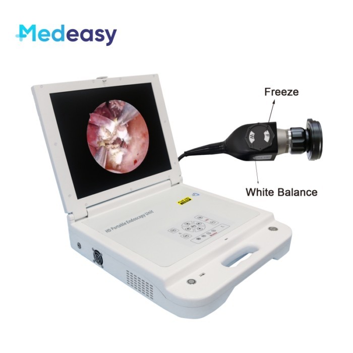 Full HD Portable Endoscopy Camera Unit, Endoscope Camera System with Medical Monitor, LED Light Sou