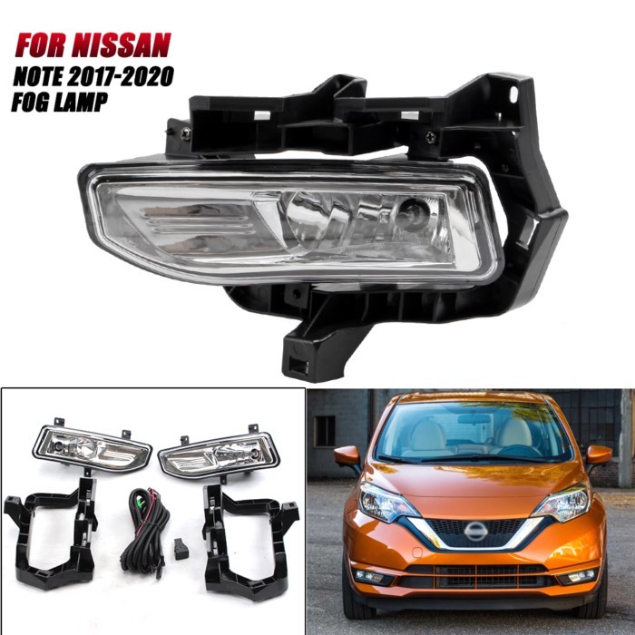 【Spot goods Real shot】Front Bumper Fog Lamp Upgrade Kit FOR Nissan NOTE 2017-2020 Version Additiona