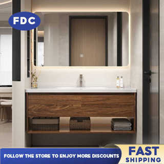 ตู้เก็บของในห้องน้ำไม้ฮวาโต๋ กระจกอัจฉริยะในห้องน้ำ ชุดอ่างล…