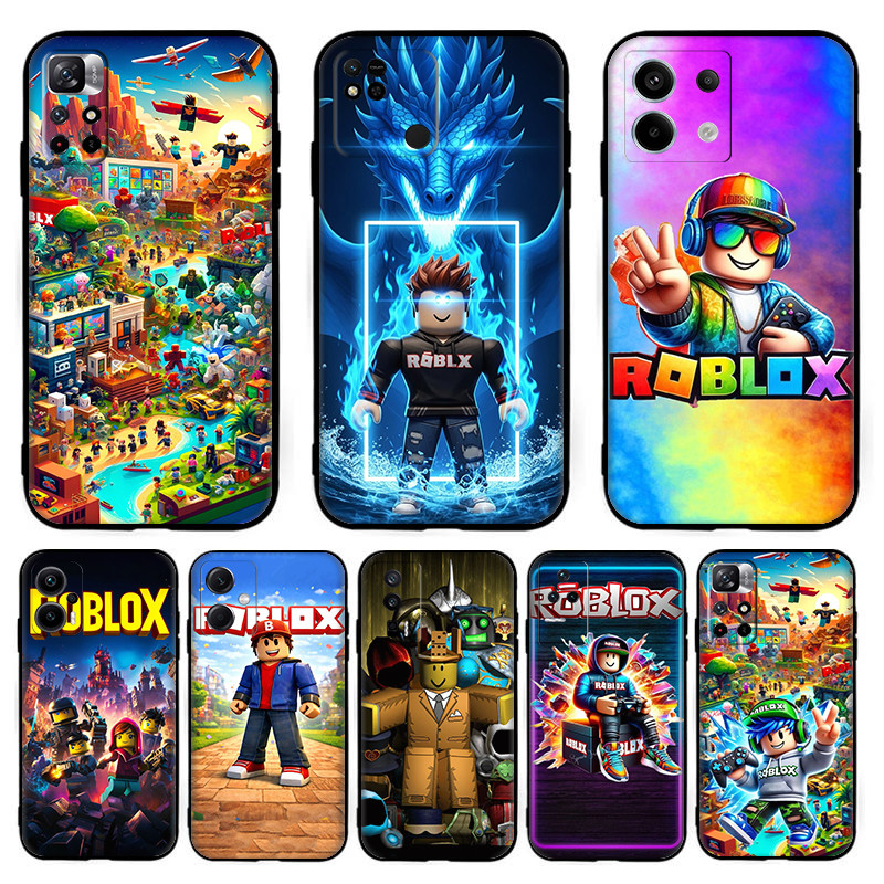 สําหรับ Redmi 10X 10c 10 11A 12C 12 13 13C A1 A2 Roblox Anime4Y1 TPU ซิลิโคนสีดําโทรศัพท์ปกหลัง