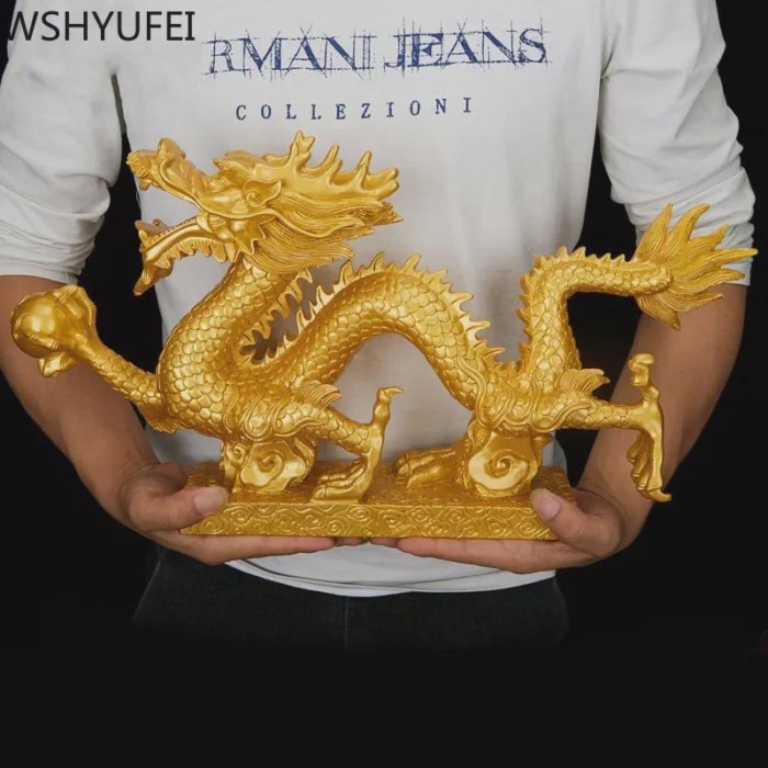 New style Lucky dragon resin decoration Living room bedroom study creative decoration Shop opening