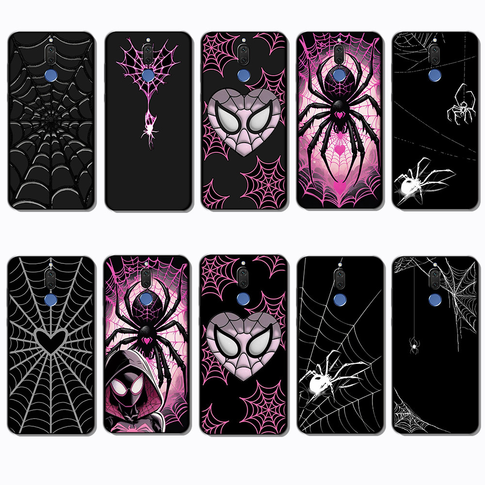 สําหรับ Huawei Nova 2 Lite 2i 3 3i 4E 5i 5T 7 SE 8i spider web กรอบสีดํายืดหยุ่น TPU Soft Case | กัน