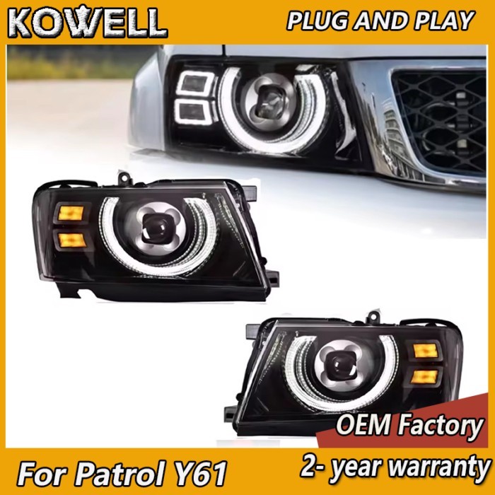 Car Styling for Nissan Patrol Y61 Headlights 2005-2022 Y61 Headlamps DRL Turn Signal Low High Beam