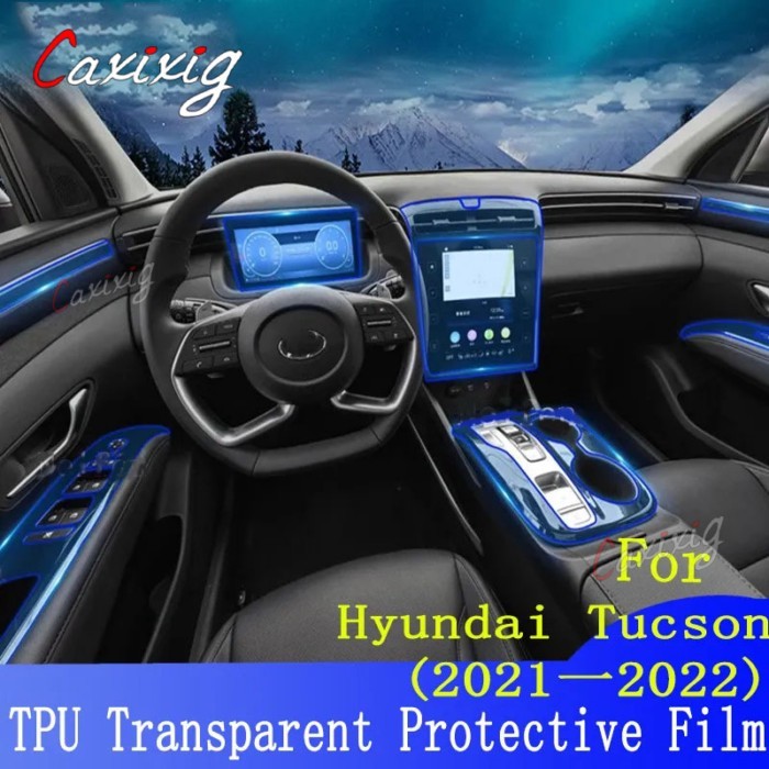 For Hyundai Tucson 2021 2022 Nx4 Car Center Console TPU Protection Anti-Scratch Film Interior Modif