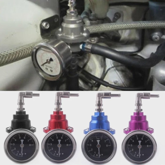 AN6 1/8NPT Fuel Regulator Universal Adjustable Fuel Pressure Regulator Sar Type with Original Gauge