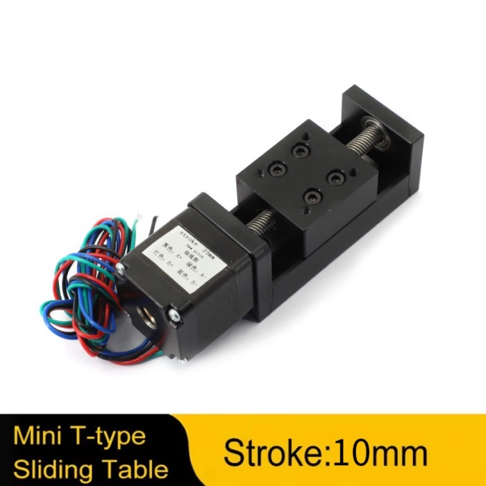 T-type Mini Sliding Table 10mm-30mmFor Linear Rail Guide With Nema11 28mm Stepper Motor For CNC 3D