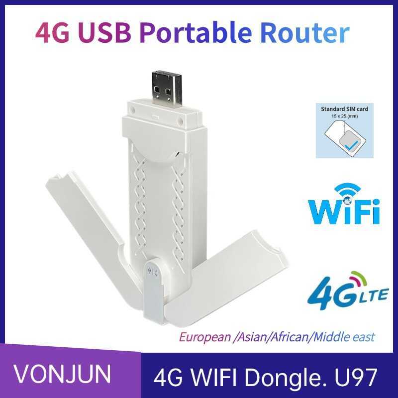 4G WIFI Dongle Card LTE Router แบบพกพา WiFi ไร้สายรถ Hot Point Plug and Play U97