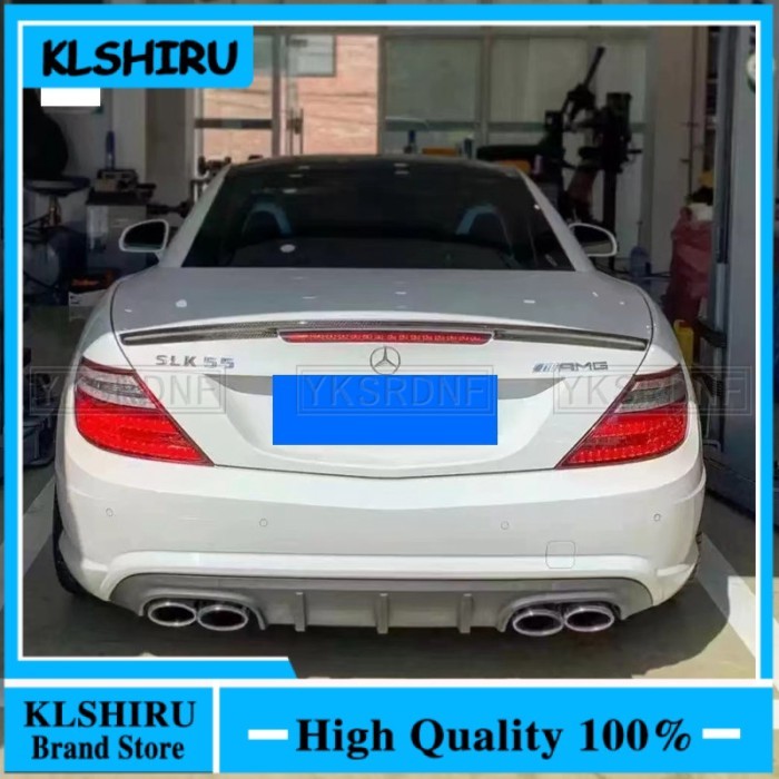 R171 R172 carbon fiber and gloss black rear spoiler for Mercedes Benz SLK class R171 2004 - 2010 SL