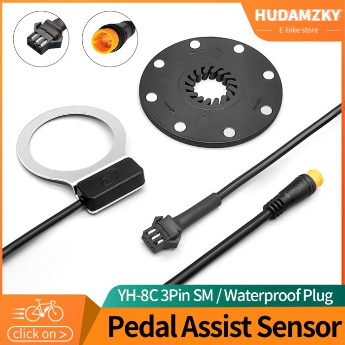 Ebike 8PAS Pedal Assistant Sensor with 3pins WP or SM-3A Plug Ebike Motor Parts 8Magnet 36V/48V/52V