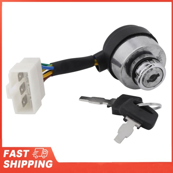 6 Wire Ignition Start Key Switch For 2.5-6.5KW 188F Gas Generator 6 Wire Ignition Key Switch Igniti