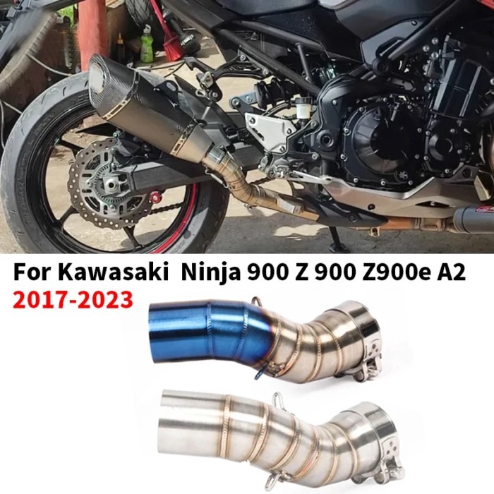 Motorcycle Exhuast Middle Link Pipe Escape Adapter Connect Pipe For Kawasaki Z900 2017-2021 Z900E z