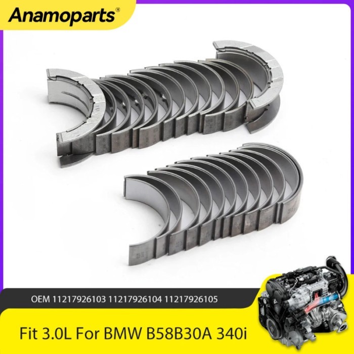 Engine Parts Crankshaft Mian Bearings Connecting Rod Bearings Set STD Fit 3.0 L GAS B58B30A for BMW