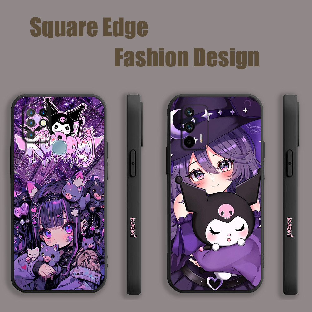 เคสสําหรับ iPhone 17 PRO MAX 17 AIR อะนิเมะสไตล์ Kuromi JGL02 เคสโทรศัพท์ขอบสี่เหลี่ยม