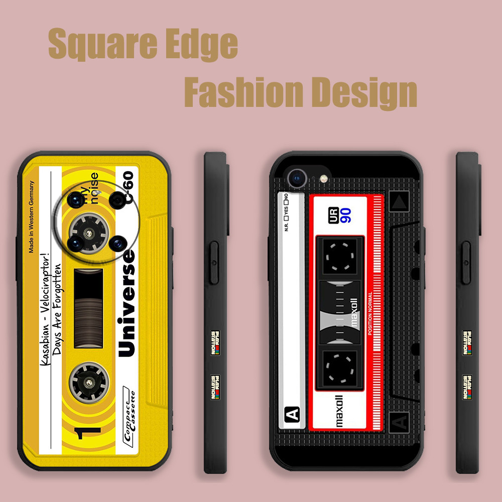 เคสสําหรับ iPhone 15 Pro Max 16 PRO MAX 16e Retro เทปเกม JGL73 เคสโทรศัพท์ขอบสี่เหลี่ยม