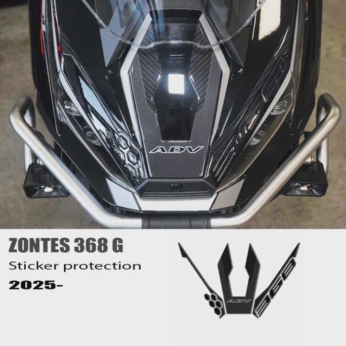 Motorcycle resin 3D sticker front muzzle protection scooter suitable for Zontes 368 G compatible 36